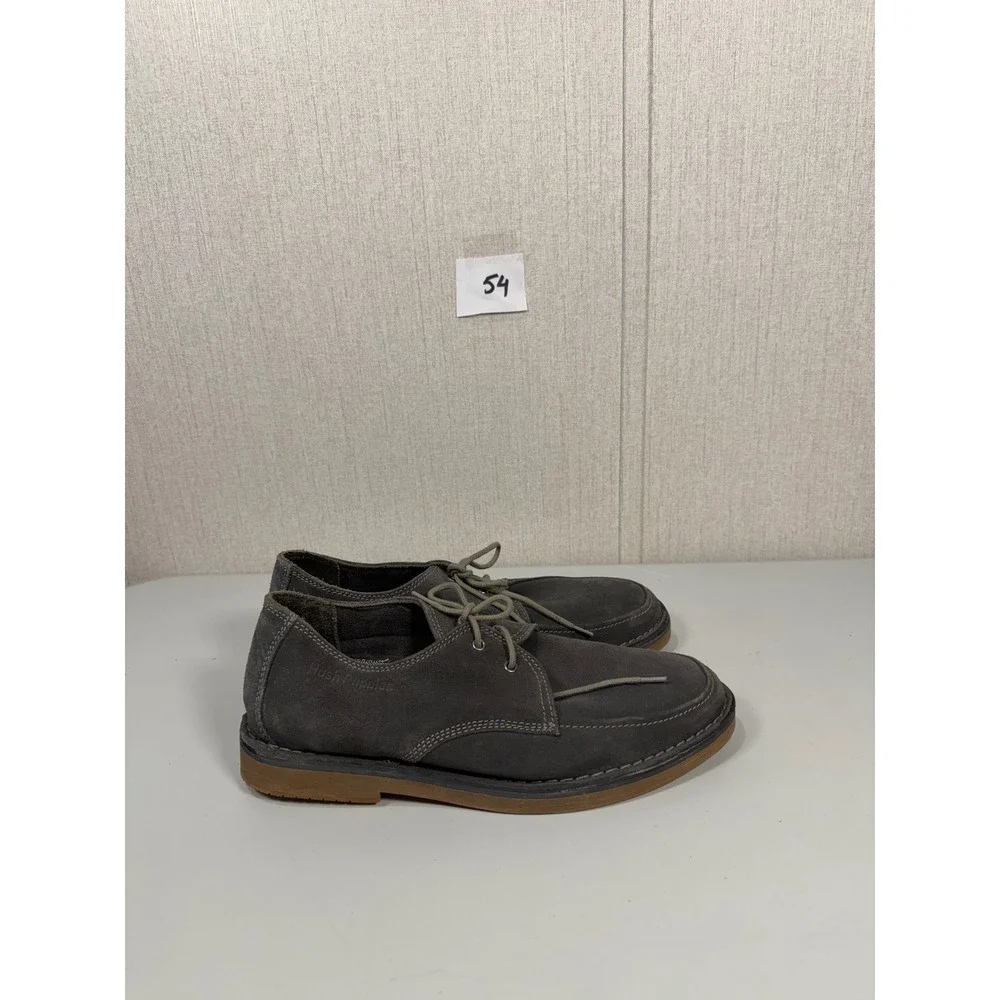 Hush Puppies Mens Grey Suede Lace Up Casual Oxford Shoes HMV10366 Size 10